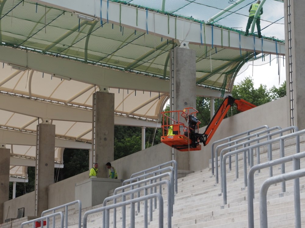 Dachbarbeiten im Ludwigspark, Juni 2020